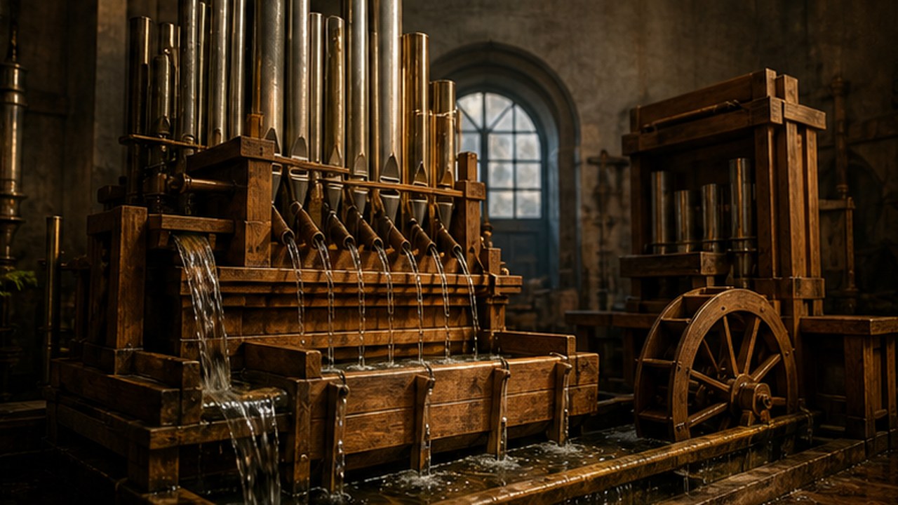 Imagen panor?mica profesional sobre El hydraulis: el órgano que sonaba con agua 250 años antes de Cristo en el art?culo 7 Instrumentos Musicales Rarísimos que Seguro No Conocías