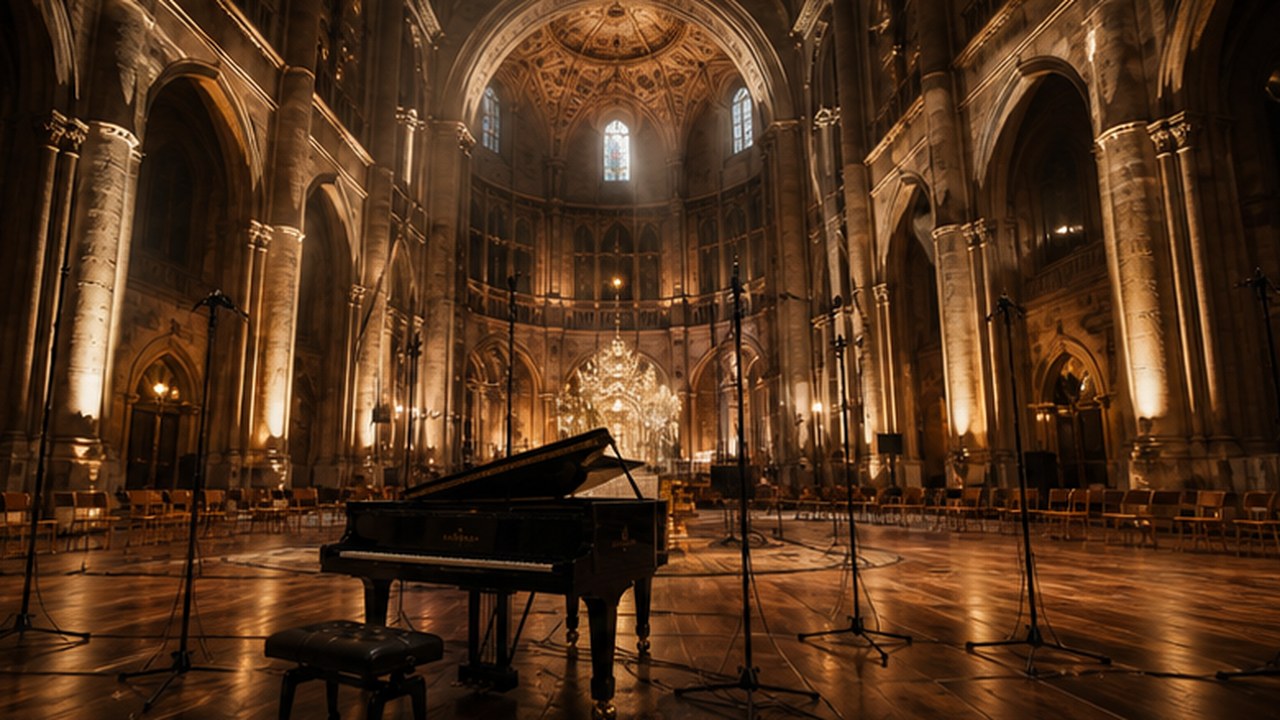 Imagen panor?mica profesional sobre Hans Zimmer metió un piano dentro de una iglesia para crear el sonido de Origen en el art?culo Cómo se Crean las Bandas Sonoras de Cine: 9 Secretos de Hollywood