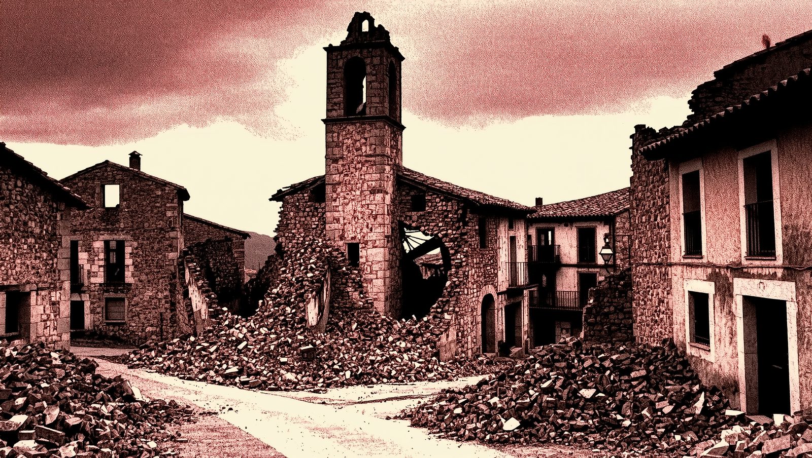 Belchite Viejo, pueblo en ruinas de la Guerra Civil española