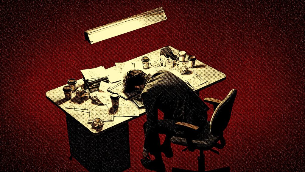 Persona agotada por burnout laboral, señal de que necesita cambiar de vida